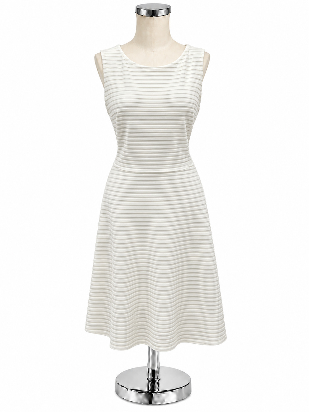 White House Black Market Striped Sleeveless Sheath Dress | Size 8